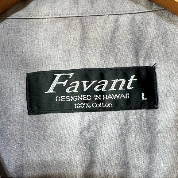 Favant Designed In Hawaii Men’s Palm Tree Casual Comfy Cotton Button Down Shirt - Picture 9 of 11